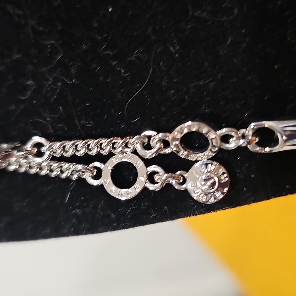 Henri Bendel Matching Necklace & Bracelet Set Gold tone Floating Tube - EUC - Picture 7 of 8